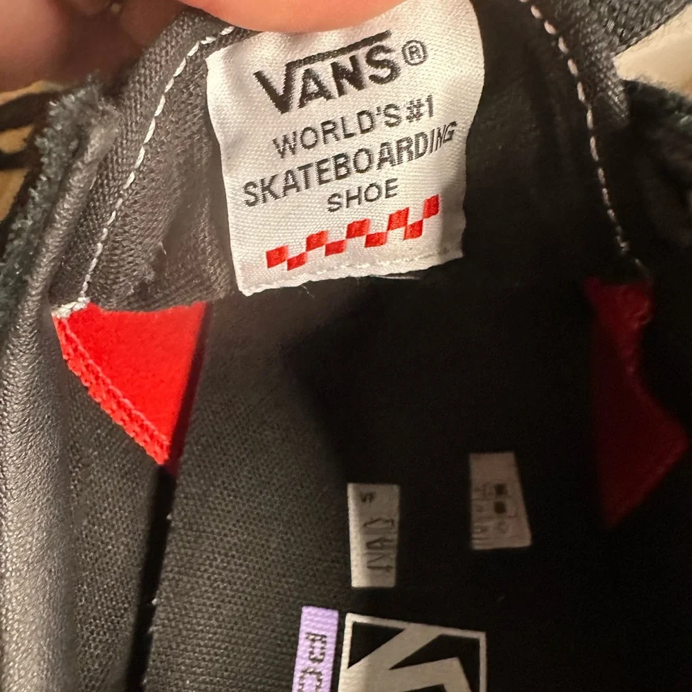 Vans Men's Checkered Sneakers - Black and White - Picture 4 of 8